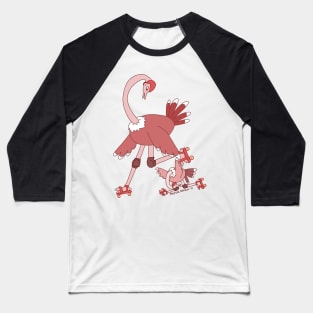 Ostrich roller derby Baseball T-Shirt